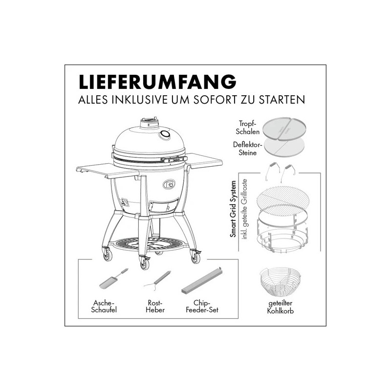 Barbecue Kamado Monolith Avantgarde.66 disegno tecnico