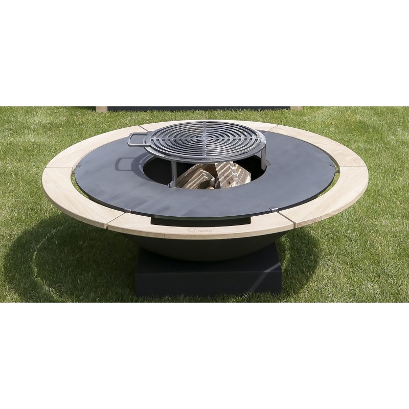 Braciere Quoco Piatto Grande Corten Braciere e Struttura in Acciaio