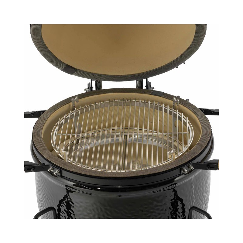 Barbecue Kamado Monolith One.55 (carrello e ripiani inclusi) aperto