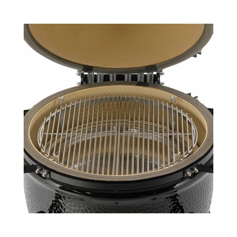 Barbecue Kamado Monolith One.66 (carrello e ripiani inclusi) aperto 2