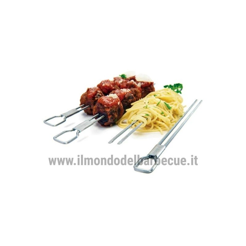 Broil King Set 4 Spiedini A Doppia Asta Corti