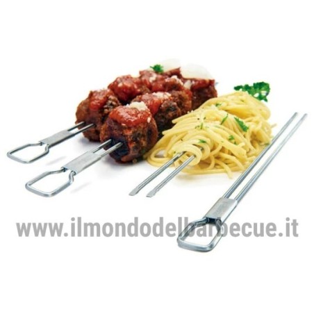 Broil King Set 4 Spiedini A Doppia Asta Corti