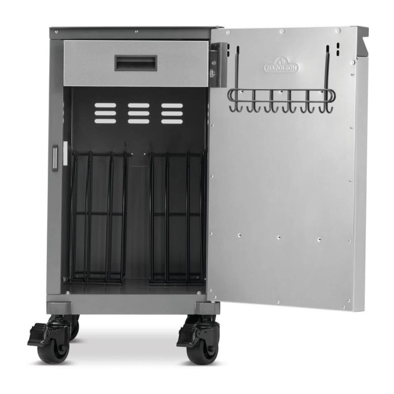 Napoleon 2 Carrelli - Compatibile per Prestige - Finitura Inox aperto 1